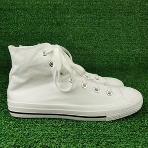 Vance Sneakers Mens 8.5 White High Top Canvas Lace Up Casual Shoes
